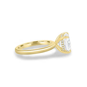 14k Solid Gold Cushion Cut 2 Carat Certified Lab Diamond Luxury 4 Claws Wedding Engagement Hidden Halo Rings Anniversary Gifts - Product Image 2