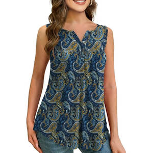 Débardeur en jersey personnalisé de haute qualité pour femmes, grande taille, sans manches, décontracté, séchage rapide, respirant, en spandex/coton - Product Image 3