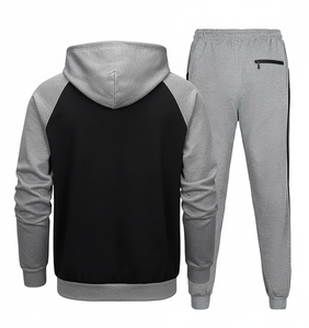 ชุดกีฬาผู้ชายฤดูหนาว เสื้อฮู้ดดี้และกางเกงขายาว |   ตัวเลือกสีแบบกำหนดเอง |   ผ้าฝ้ายฟลีซ 100% น้ำหนัก 380 กรัม ผ้าหนา ระบายอากาศได้ดี - Product Image 2