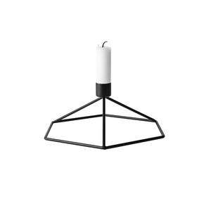 Bougeoir en métal géométrique 3D de haute qualité pièce d'accent unique et artistique pour anniversaire de mariage et décor de fête - Product Image 1