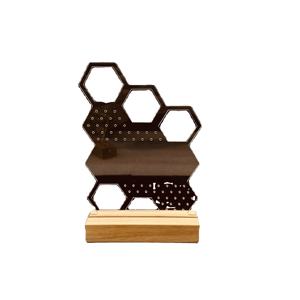 Exhibidor de Joyería Acrílico con Base de Madera para Paquetes y Joyas, Diseño de Corte Láser, Mejor Venta 2026 - Product Image 2