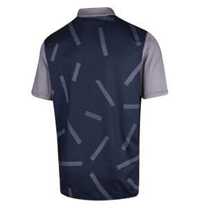Polo de manga corta transpirable para hombre con logotipo personalizado de fábrica, colección de primavera bordada de tela de algodón sólido negro - Product Image 2