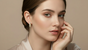 Boucles d'oreilles tendance en or 14 carats et diamants naturels de 0,25 carat pour femme, cadeau de fiançailles, de mariage et d'anniversaire - Product Image 6