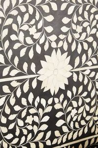 MEUBLES CONTRASTANTS EN INSTALLATION D'OS Armoire à incrustation d'os véritable au design moderne avec 7 tiroirs pour le salon armoire à incrustation d'os impex - Product Image 6