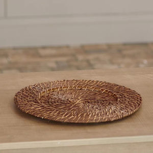 Assiettes de présentation rondes en rotin naturel tissé sous les assiettes pour décor de table de mariage porte-assiettes en rotin en prix de gros \ - Product Image 3