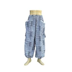 Pantalon décontracté léger en toile taille élastique imprimé pour hommes 100% coton respirant écologique Service OEM disponible Thaïlande - Product Image 2