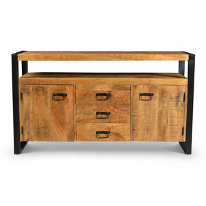 Irony Handmade <b>Industrial</b> Style Solid Wood Chest Drawers Sideboard Buffet Cabinet Modern Apartment Living Room Hotel Furniture - Product Image 1