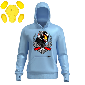 Sweat à capuche de moto violet avec protection Polaire de coton biologique Niveau 3A Protection Sweat à capuche de moto personnalisé Résistance à l'abrasion - Product Image 4