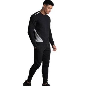 Chándal de invierno de corte informal para hombre, Conjunto de sudadera de cuello redondo de algodón ecológico, diseño serigrafiado de manga larga para venta al por mayor - Product Image 1