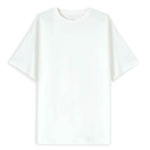 2025 nueva llegada calidad camiseta de los hombres logotipo personalizado moda liso teñido en blanco cuello redondo Top 100% algodón al por mayor - Product Image 6
