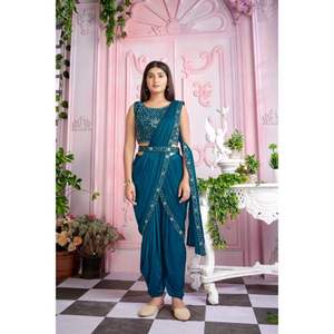 Colección Fancy Wear High on Demand Saree importado de moda con blusa con espejo Fabricante DE TRABAJO DE India - Product Image 1