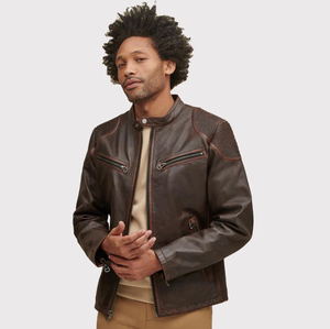 Modèle 2026 tendance, veste en cuir pour homme, nouvelle mode, veste en cuir pour homme, veste en cuir coupe-vent 2025 - Product Image 1