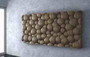 Pièce murale en bois paramétrique 3D de designer Art déco Tête de lit faite à la main pour la décoration d'anniversaire et de mariage - Product Image 2