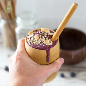 <b>Bamboo</b> <b>cups</b> are popular for smoothies Made in Vietnam Eco friendly material used for Home decoration Table decoration Wholesale - Product Image 4