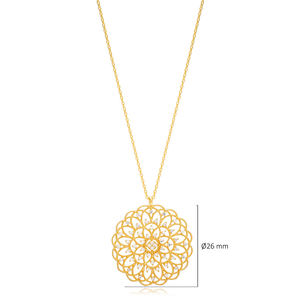 Collier avec pendentif en pierre de Zircon, fleur ronde, vente en gros, bijoux en argent Sterling 925 - Product Image 2