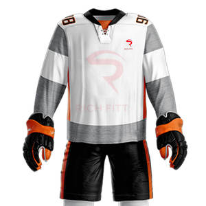 Concevez votre propre style nouveauté uniforme de hockey sur glace à la mode avec nom d'équipe personnalisé 100% polyester confortable - Product Image 5