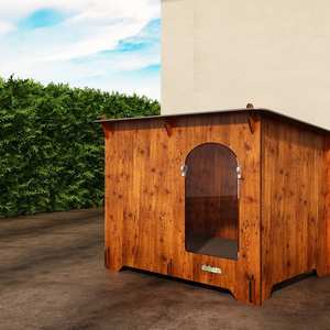 Cucciolotta Colonial XL, Casa para Mascotas de Forma Cuadrada, Resistente al Viento, Fabricada en HPL Laminado, para Animales Pequeños, Hecha en Italia - Product Image 3