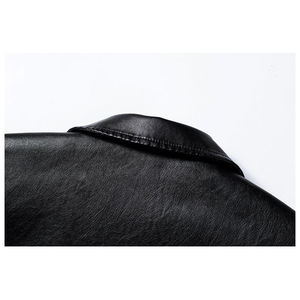 Vestes en cuir pour hommes de mode en gros, vêtements de rue à capuche, design personnalisé, veste en cuir véritable de haute qualité pour hommes, hiver - Product Image 6