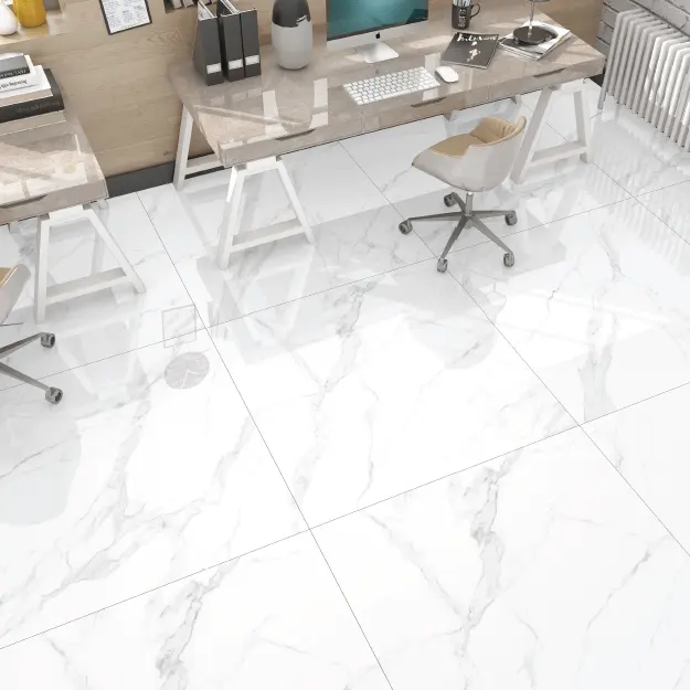 Дешевая цена, дизайн Bianco Carrara, 1200x1200 PGVT GVT 120x120, глянцевая полированная фарфоровая глазурованная керамическая настенная плитка для пола