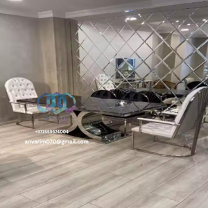 Miroir mural décoratif de luxe à facettes diamantées - Product Image 4