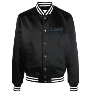 Chaqueta Bomber de Satén de Alta Calidad para Hombre, Estilo Varsity con Cierre de Cinturón, Venta al Por Mayor para Invierno - Product Image 3