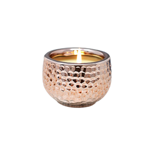 Juego de contenedores de velas de cobre y vidrio hechos a mano de 2 contenedores de velas de diferentes tamaños para accesorios de decoración de boda - Product Image 5