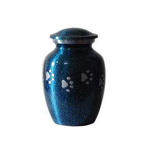 Urnes funéraires en aluminium de haute qualité pour animaux de compagnie avec empreinte de patte urnes funéraires en métal fini étain et marbre noir pour cendres humaines - Product Image 4