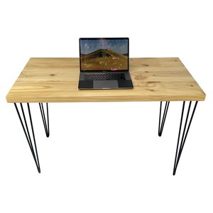120x60cm Simple Design Pine Wood PC <b>Desk</b> with Hairpin Iron Legs <b>Folding</b> Feature for School Use-SPD68156 - Product Image 2