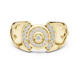 Bague de mariage en or blanc 14 carats avec diamant de laboratoire rond pour femme, 0,33 ct, certifiée IGI, tendance, plaquée or, nouveau diamant cultivé - Product Image 3