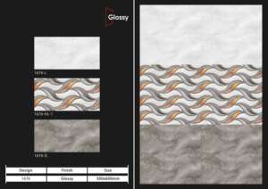 Azulejos de cerámica para pared de 300x600 mm, diseño de arquitecto, para baño y cocina, acabado brillante o mate, textura de azúcar tallado, diseño de pared interior de lujo. - Product Image 2