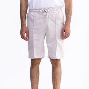 Pantalones cortos transpirables de alta calidad personalizados de alta calidad con cierre de cordón de cintura media informal de Color sólido para hombres - Product Image 1