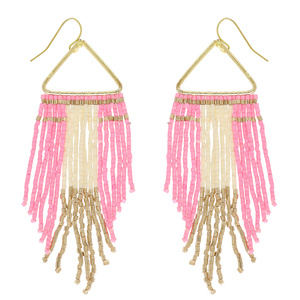 100% Glass Beads <b>Earrings</b> For Women With Elegant Design High Quality Craftsmanship Lightweight And Comfortable For Long Wear - Product Image 5
