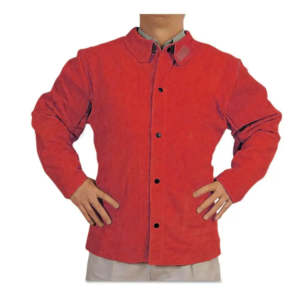Veste de sécurité pour soudeur en cuir de vachette de qualité supérieure Veste de soudage industrielle résistante aux radiations 200C Résistance à la chaleur - Product Image 4