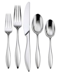 Ensemble de couverts en acier inoxydable argenté au design moderne avec poignée unique, ensemble de couverts de luxe de haute qualité pour restaurant, mariage, maison - Product Image 5