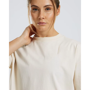 2025 femmes haut court lavage à l'acide T-shirts meilleur Design col rond uni blanc personnalisé grande taille lavage à l'acide t-shirts-Offre Spéciale - Product Image 2