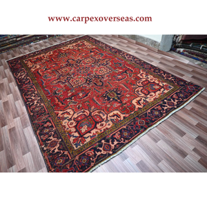 Alfombra con patrón geométrico de estilo turco, suave y audaz, roja, fina calidad, hecha a mano para sala de estar, tamaño personalizado, fibra Natural - Product Image 1