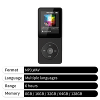 Lecteur MP3 numérique portable avec écran LCD, prise en charge des cartes TF 8 Go, 16 Go, 32 Go, 64 Go, 128 Go, lecteur de musique USB mini