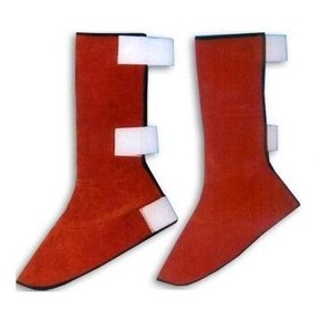 High Quality Fire Resistant Cowhide Split Welding Leather Leg Guard Shoe Cover Eco-Friendly Industrial Safety Shoes for Welding - Product Image 1