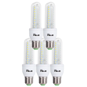 Bombilla LED T2 de Cristal DON FELIZ, Forma de Maíz, Residencial, Eficiente Energéticamente, Luz Blanca Fría 6500K, Base E27, 9-10W, Sensor de Luz, Ra80 - Product Image 1