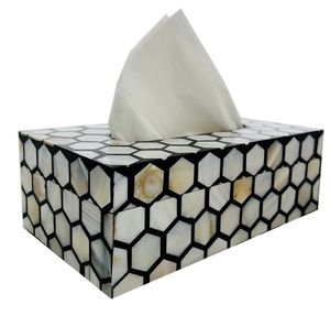 Soporte de pañuelos para fregona con purpurina Caja de pañuelos de fregona de madera sofisticada para restaurante de cocina casera de Tayyab Handicraft - Product Image 4