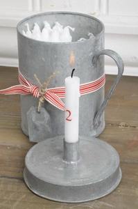 Galvanized Metal Love Decorative <b>Tealight</b> Candle Holders - Product Image 2