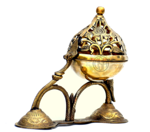 Porte-encens en laiton de créateur élégant qualité supérieure prix de gros de luxe Bakhoor Daan dernière arrivée diffuseur d'aromathérapie - Product Image 3