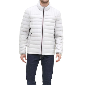Winter Season Breathable High Quality Light <b>Weight</b> <b>Stand</b> Collar Front Logo Puffer Men Jackets Best Selling New Arrival - Product Image 3