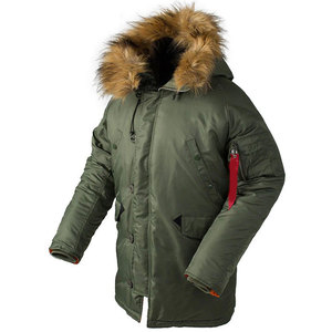 Parka d'hiver pour homme respirante de haute qualité avec logo frontal, service OEM, séchage rapide, couleur et design personnalisables - Product Image 1
