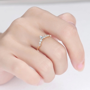 Topaze bleue 18 carats, bagues de luxe en or massif de nouveau design avec bijoux de fiançailles - Product Image 5