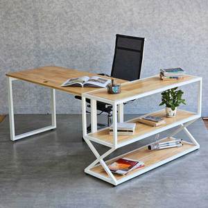 Contemporary L-Shaped Corner Desk and Chair Combo CB68201 for Home <b>Office</b> or Bedroom Writing <b>Computer</b> Table - Product Image 2