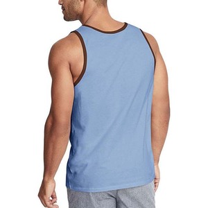 High Street Style sans manches solide gilet hauts décontracté sport Fitness Gym Muscle t-shirt débardeurs hommes coton respirant vêtements d'été - Product Image 3