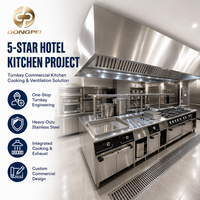 Solution tout-en-un pour hôtel 5 étoiles, équipement de cuisine ouverte, appareil de restauration autonome en acier inoxydable