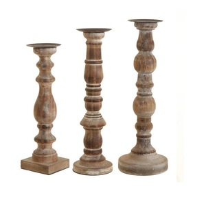 Chandelier en bois bougeoir décoration de mariage maison fête noël bougeoir en bois support meilleure vente - Product Image 2