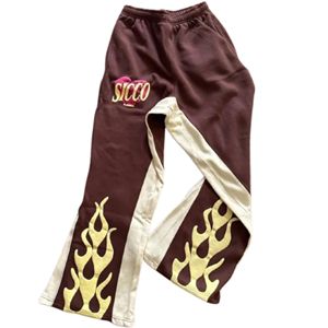 Pantalon de survêtement unisexe en molleton de coton de haute qualité personnalisé grande taille respirant avant plat style léger décontracté vêtements d'hiver mi - Product Image 1